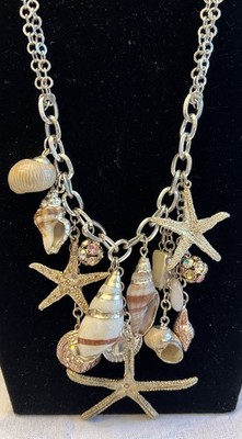 21 Inch Beautiful Seashell Necklace Starfish Conch Snail Turbo Cockle Shells