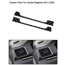 For Honda Ridgeline 2017-20 AC Vent Panel Underside Frame Carbon Fiber Trim 2Pcs