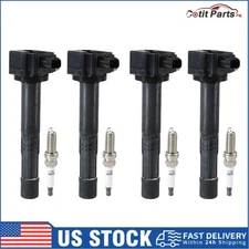 4 Ignition Coil Pack UF712 and Spark Plugs For 2015-2019 Honda CR-V l4 2.4L