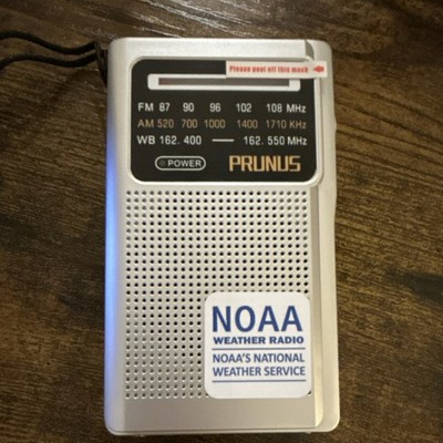PRONUS J-161W Portable AM/FM NOAA Weather Radio Compact Emergency WB Receiver