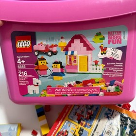 Lego Pink Brick Box 5585 Set w/ extra Blocks Building Set Creator EC MegaBloks