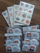 Temporary Tattoo And Animal Stickers Set Lot Of 12