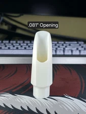 3D Printed Meyer 7M .081" Alto Saxophone Jazz Mouthpiece White