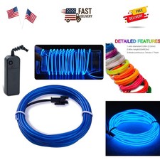 Stunning 9ft Strobing Neon EL Wire Light - Touch Control for Parties Halloween