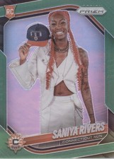 2025 Panini Prizm WNBA Saniya Rivers Green Prizm rookie/image variation #150 RC