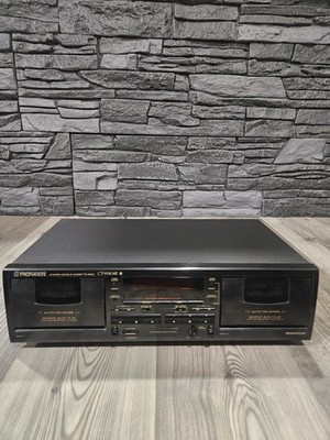 Pioneer CT-W404R Stereo Double Cassette Deck Black Auto Reverse Dolby B/C HX PRO