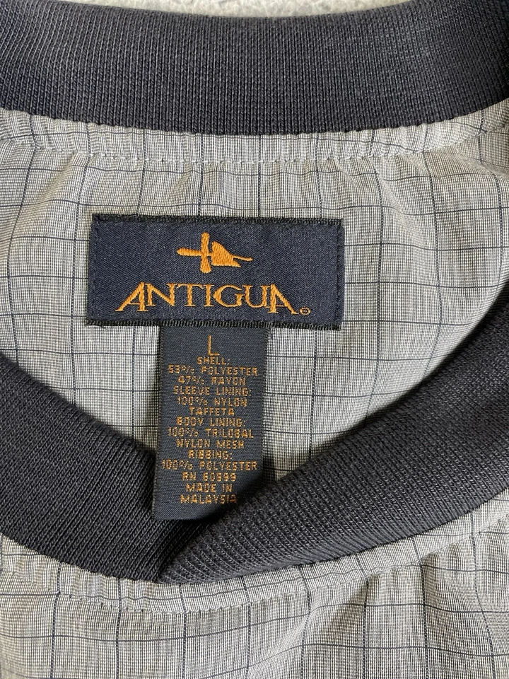 Chaqueta Pullover Lahinch Club de Golf Forrada de Malla Antigua Para Hombres Grande Gris Cuadros Foto 4 de 4