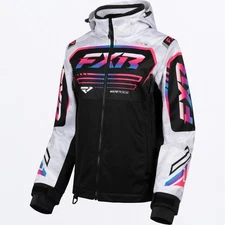 FXR Racing Women's Snow White Camo/Cotton Candy RRX Jacket 250237-0295-10