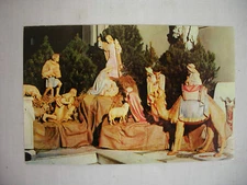 VINTAGE PHOTO POSTCARD NATIVITY CRIB SET ST PATRICKS CHURCH WASHINGTON DC UNUSED