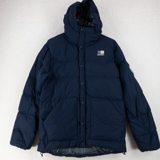Karrimor Jacket Womens Medium Navy Blue Down Puffer Hooded Nylon Winter Snow