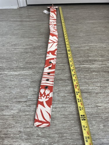 JOHANNA ORTIZ Tropical Hawaiian Floral Burnt Red Waist Belt Size 2 - Picture 5 of 5