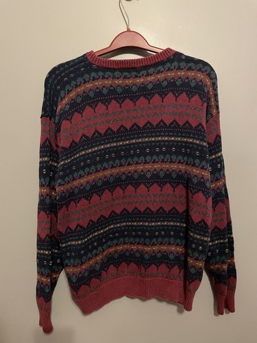 Vintage Structure Cosby Coogi Styled Pullover Crew Neck Sweater Size M (E283) - Picture 5 of 5