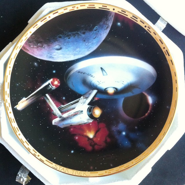 Star Trek USS Enterprise NCC1701 Hamilton Collectors Plate with