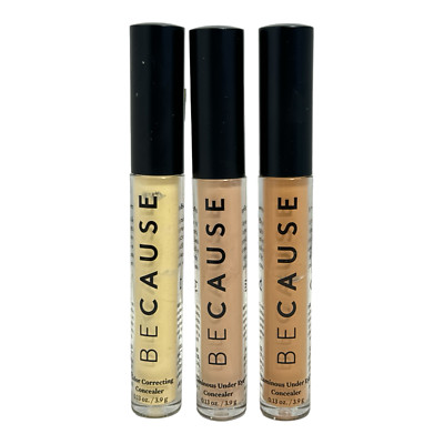 Because Cosmetics Luminous Under Eye Concealer/Color Corrective Concealer 0.13oz