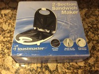 2 Section Sandwich Maker Toastmaster In Box 2 Section Sandwich Maker Toastmaster In Box