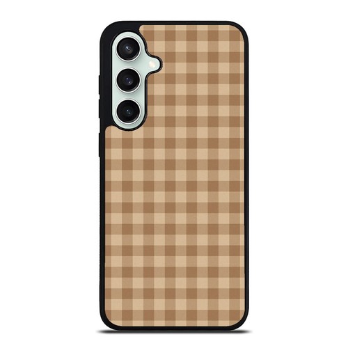 For Samsung A15 A16 S23 S24 S25 Ultra FE Flexible Cases brown beige tartan plaid - 第 21/25 張圖片