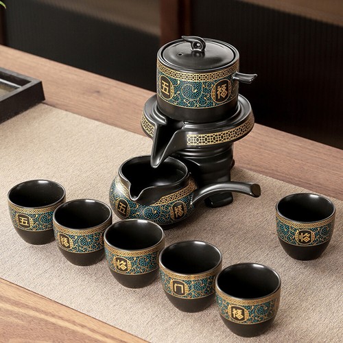 16 Simple Vintage Ceramic Kungfu Tea Set Fashion All-in-ones Teapot Set Birthday - Picture 4 of 12