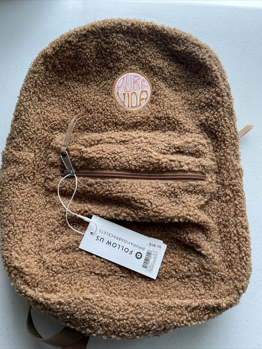 PURA VIDA Teddy Bear Mini Backpack NWT Amazon.com | Pura Vida Teddy Bear Mini Daypack Backpack  main image 2