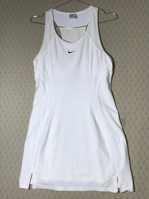 Nike Court Dri-FIT Tennis Dress 207230-100 White L (12-14) | eBay