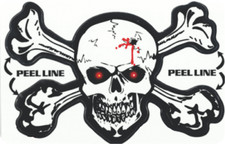 Skull/Crossbones - 3" X 5" - Sticker