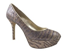 Nine West Women's Mendoza Platform Pumps Gold Multi Size 8 M