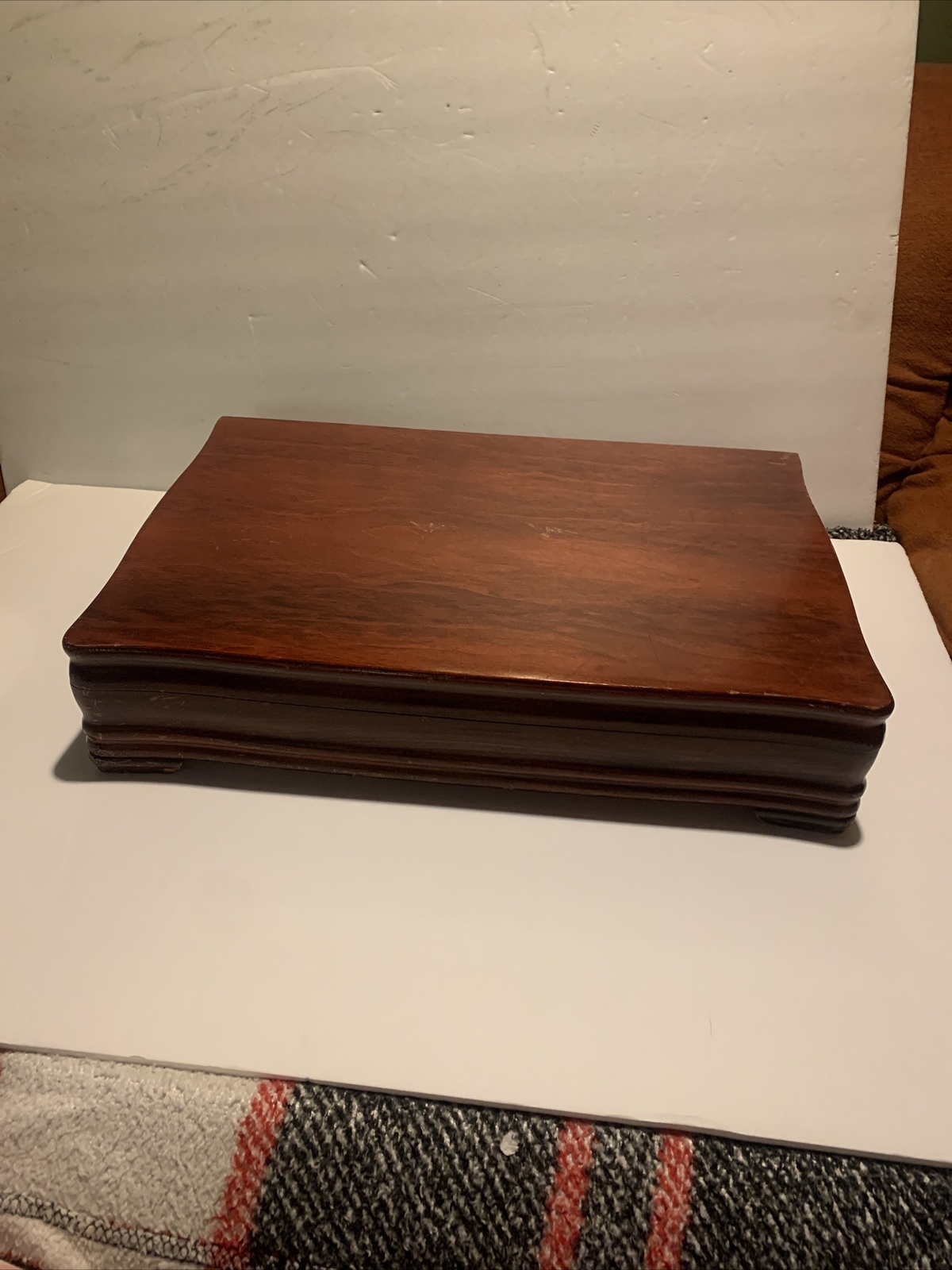 Vtg Zell Bros Pacific Silver Cloth Flatware Silverware Case Wooden Box