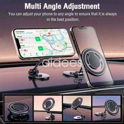 Magnetic Car Mobile Phone Holder Mount Desk Folding Stand for iPhone & Samsung 1
