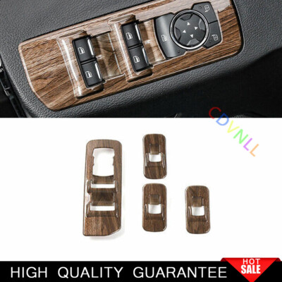 For Ford F150 F-150 2015-2020 Peach Wood Grain Window Lift Panel Switch Cover 4*