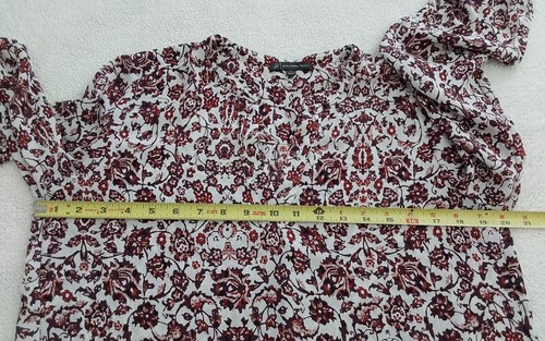 Adrianna Papell Top Women's Small Long Sleeve  V-Neck Floral Casual Fall - Picture 6 of 8
