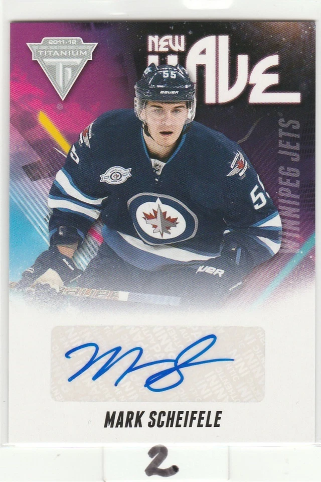 2011 11-12 Panini Titanium New Wave Autographs #21 Mark Scheifele - Image 3 of 4
