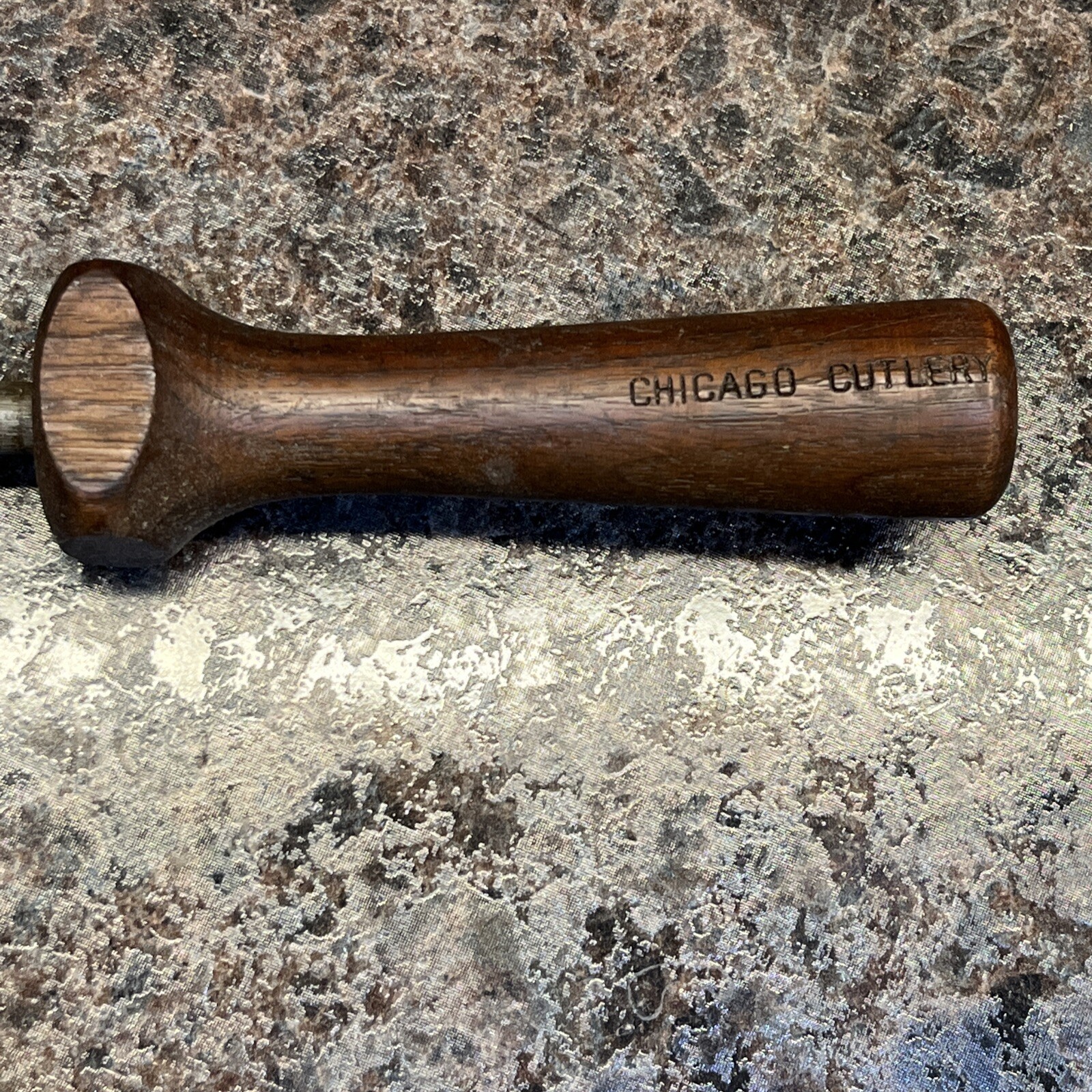 Vtg Chicago Cutlery Knife Sharpening Honing Steel Rod Solid Walnut Handle eBay