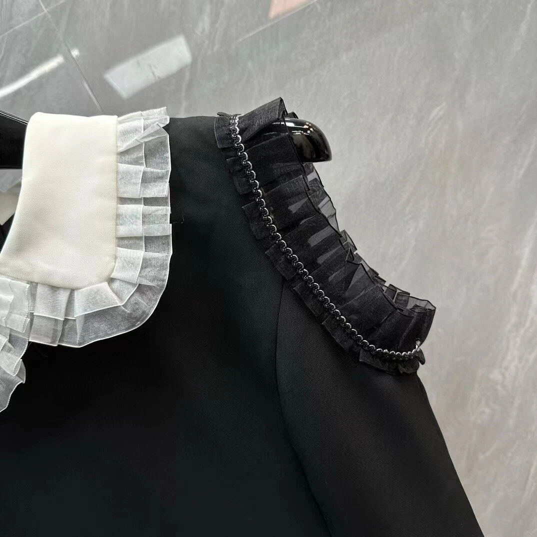 Abito donna Thom Browne estivo nuovo stile college colletto senza maniche un passo