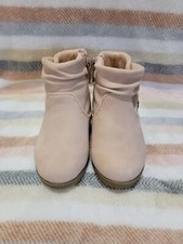 Blowfish Malibu Toddler Zipper Block Heel Embellished Ankle Boots Shoes Size 6