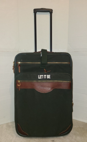 ORVIS BATTENKILL Canvas/Leather 25 Inch Wheeled Upright Luggage. Excellent.