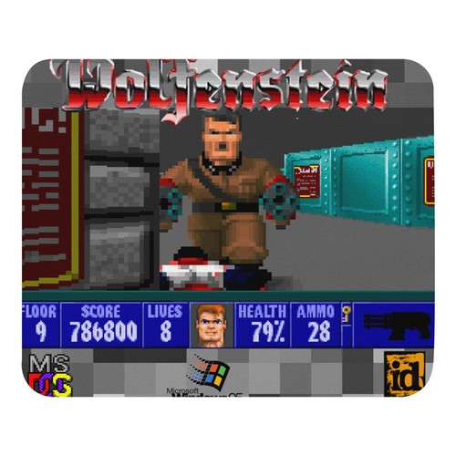 Wolfenstein 3d PC, 1995 Mouse Pad NEW 9.5" x 7.75" Non Slip Gaming ID Software - Picture 4 of 4