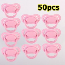 50x Pink Realistic Baby Magnetic Pacifiers for Reborn Dolls Accessories Gift