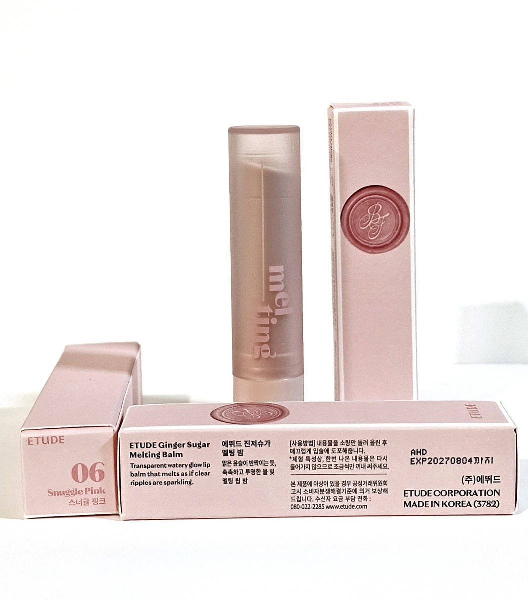 ETUDE Ginger Sugar Melting Balm #6 Snuggle Pink 2.3g/Holiday