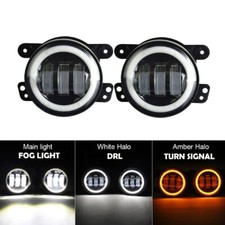 4 Led Fog Light With Dual Halo Ring Driving Lamp For Jeep Wrangler Jk Tj Signal 4 Led Fog Light With Dual Halo Ring Driving Lamp For Jeep Wrangler Jk Tj Signal