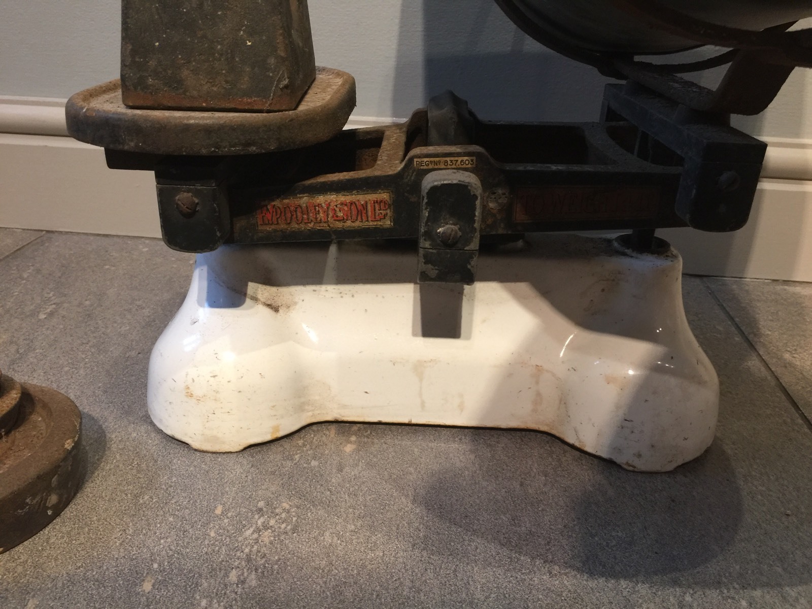 Vintage Mechanical Balance Scales H Pooley & Sons Birmingham Green