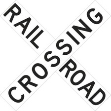 Railroad Crossing Crossbuck Train Aluminum Sign