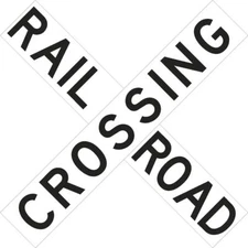 Railroad Crossing Crossbuck Train Aluminum Sign