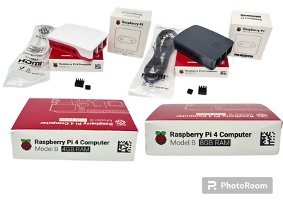 Raspberry Pi 4 Model B 4GB 8GB RAM Official Black Kit Einplatinencomputer mini P