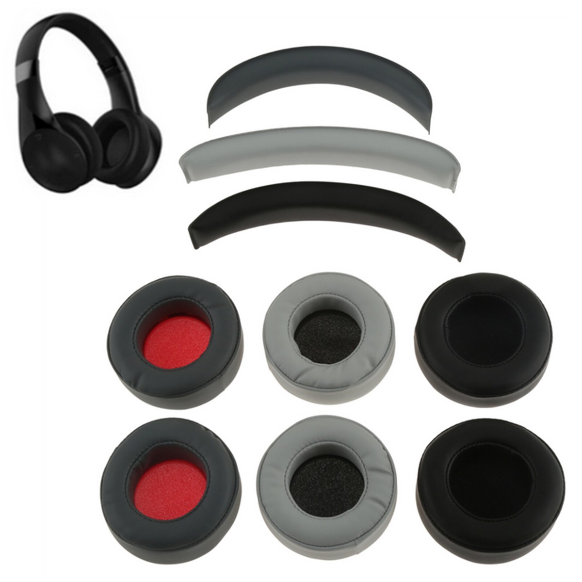 Pair Ear Pad/1Pc Headband Headphone for Motorola Pulse Escape Wireless  Headset - Main Image