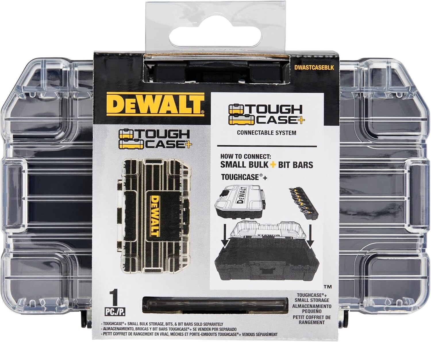 DEWALT ToughCase Tool Box, For Small Parts, 1 Compartment Organizer, Clip Latch