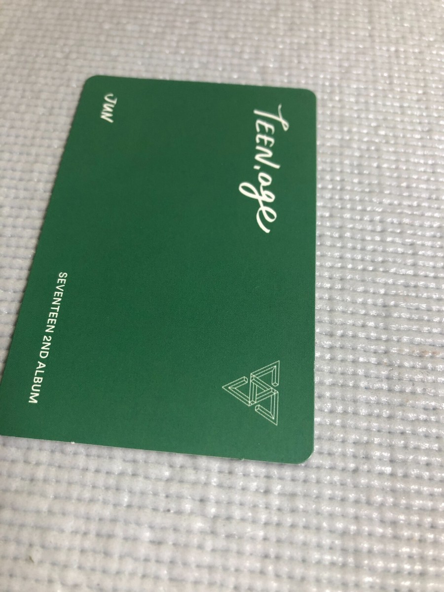 Teen, age SEVENTEEN Official photo card GREEN ver. 2nd album ( JUN