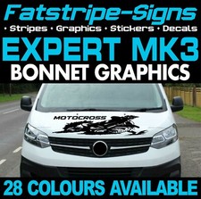 to fit PEUGEOT EXPERT MK3 MOTOCROSS BIKE BONNET GRAPHICS STICKERS CAMPER VAN
