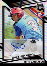 2022 Panini Elite Extra Edition Rookie Auto Yefri Carrasco