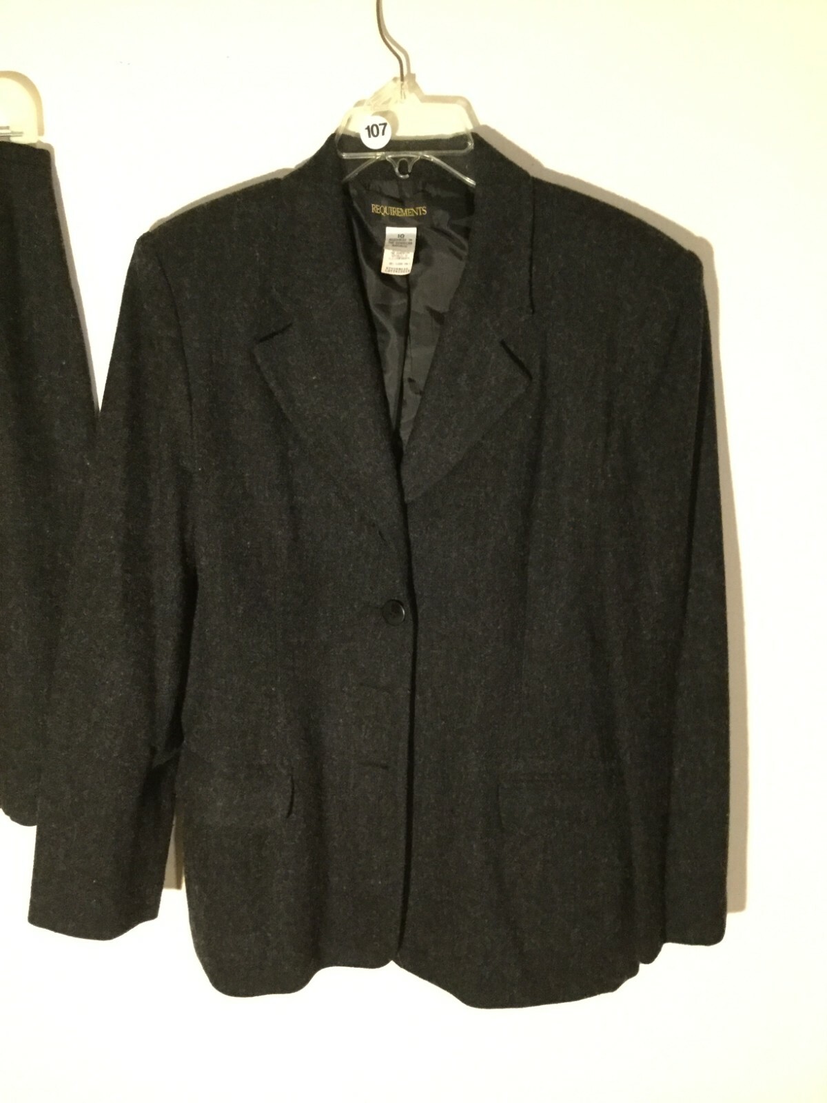 Requirements Dark Gray Suit Jacket and Skirt Set Si… Gem