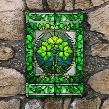 Irish Shamrock Metal Sign - Celtic Wall Art - 8x12 St Patrick's Day Irish Decor