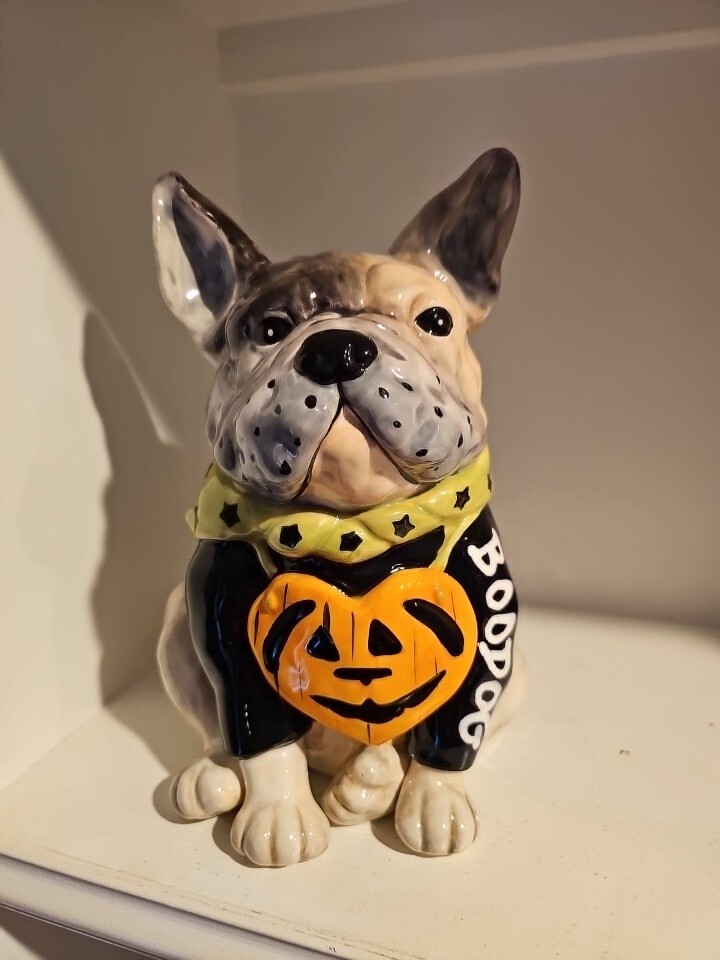 BLUE SKY CLAYWORKS HALLOWEEN FRENCH BULLDOG FUGURINE 